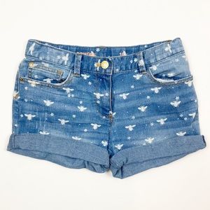 Crewcuts Bee Print Denim Shorts